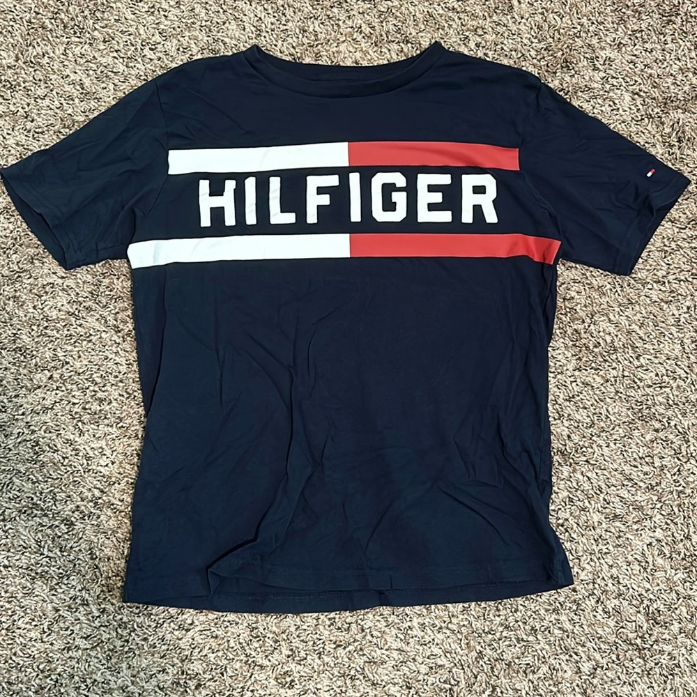 Tommy Hilfiger Logo Tee Navy - Kid’s Size Large